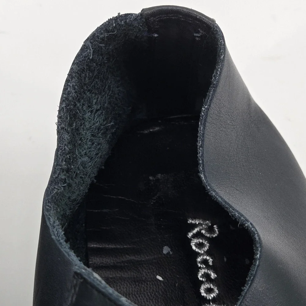 Rocco P Mens 9 Dark Blue Leather Wear Light Sole Handcrafted Italian Derby Shoes